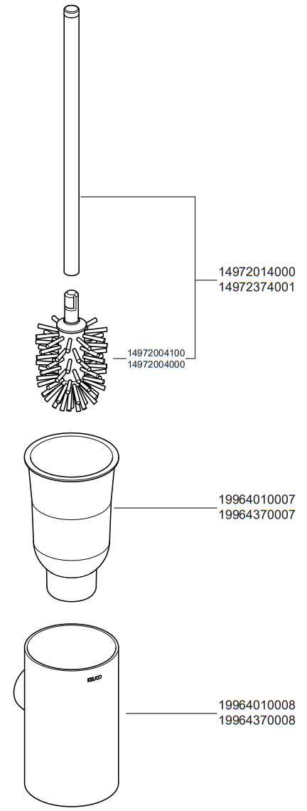 KEUCO 12864 019000 Reva Toilet Brush Set - fig
