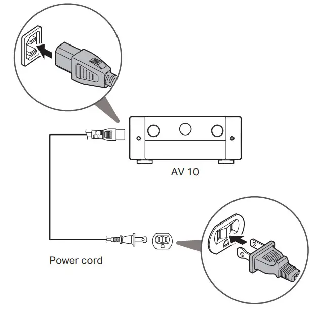 Connect the power cord