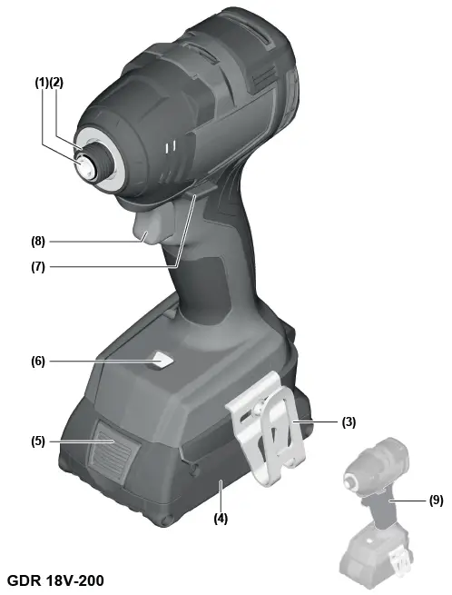 BOSCH GDR 18V-200 Professional Cordless Impact Screwdriver Wrench 05