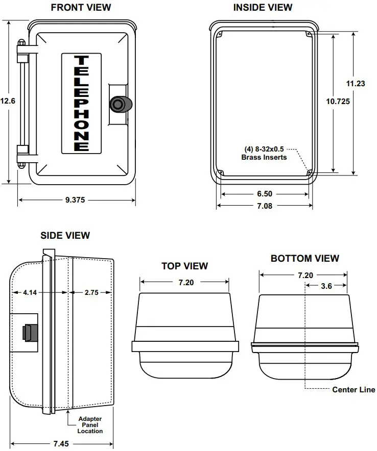 VIKING VE 9x12 Seriesa Emergency Phone Entry Phone Doorbox - Figure 2