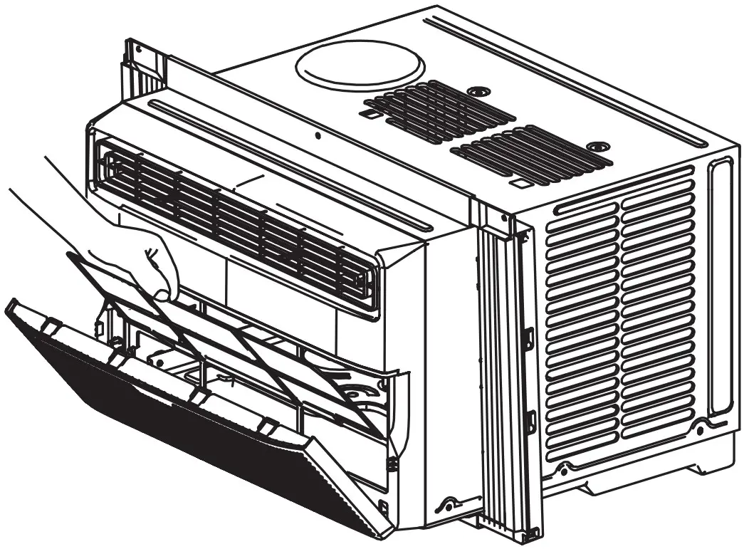 Midea MWMWT080CR1A 8 000 BTU Window Air Conditioner With Remote - Air Filter