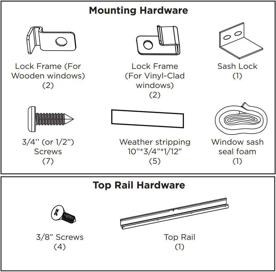 Midea MWMWT080CR1A 8 000 BTU Window Air Conditioner With Remote - Hardware