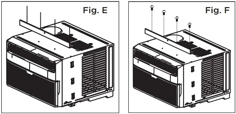 Midea MWMWT080CR1A 8 000 BTU Window Air Conditioner With Remote - top rail