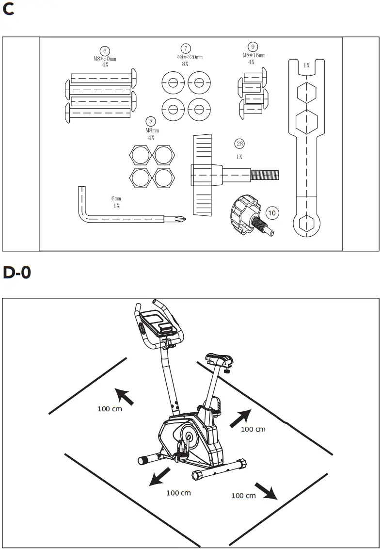 TUNTURI Exercise Bike Cardio Fit E30 Ergometer - fig 3