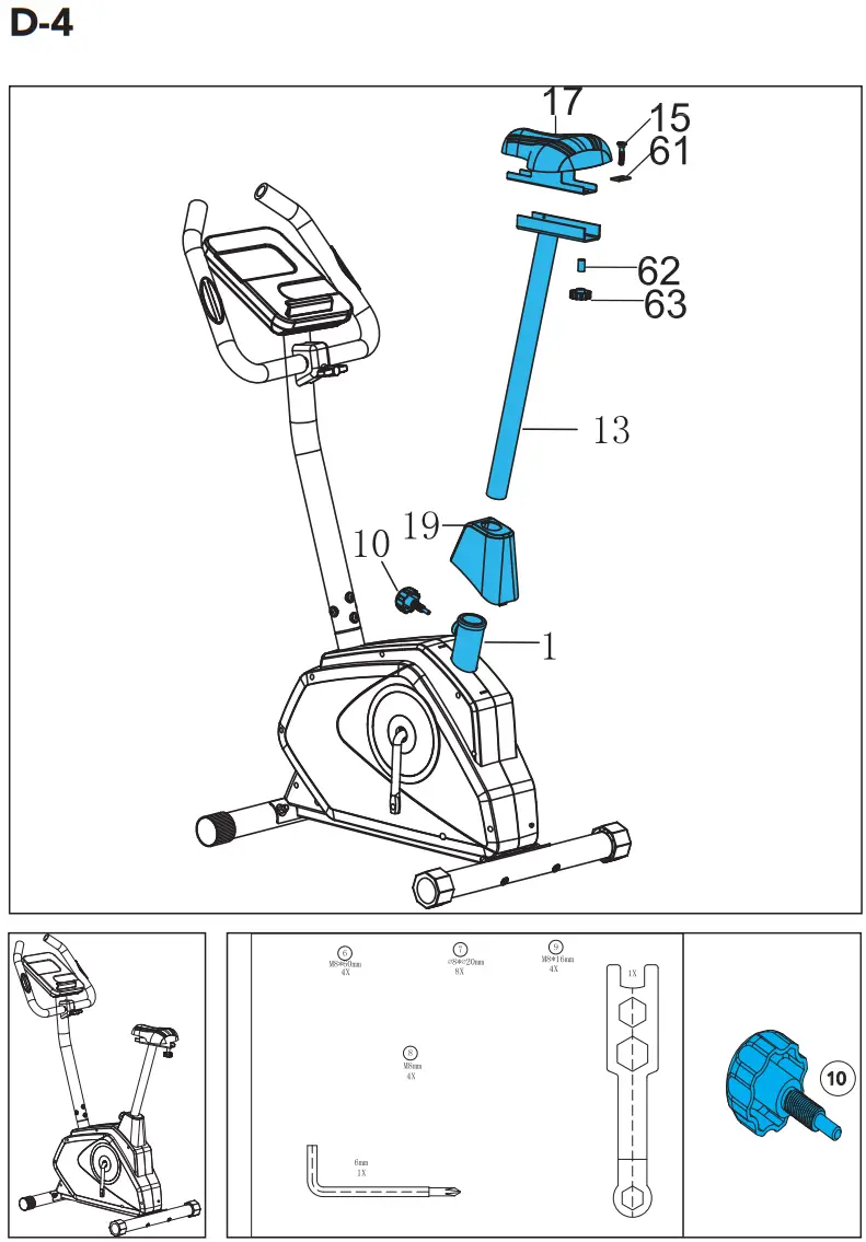 TUNTURI Exercise Bike Cardio Fit E30 Ergometer - fig 7