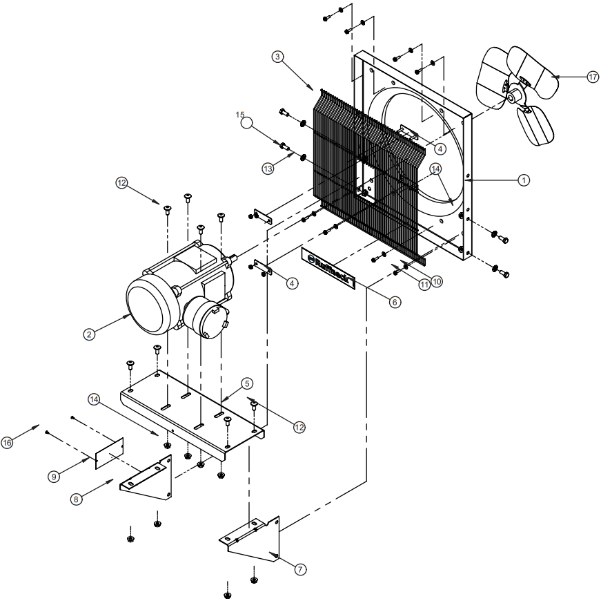THERMON EFX Series Explosion Proof Exhaust Fan - PARTS LIST
