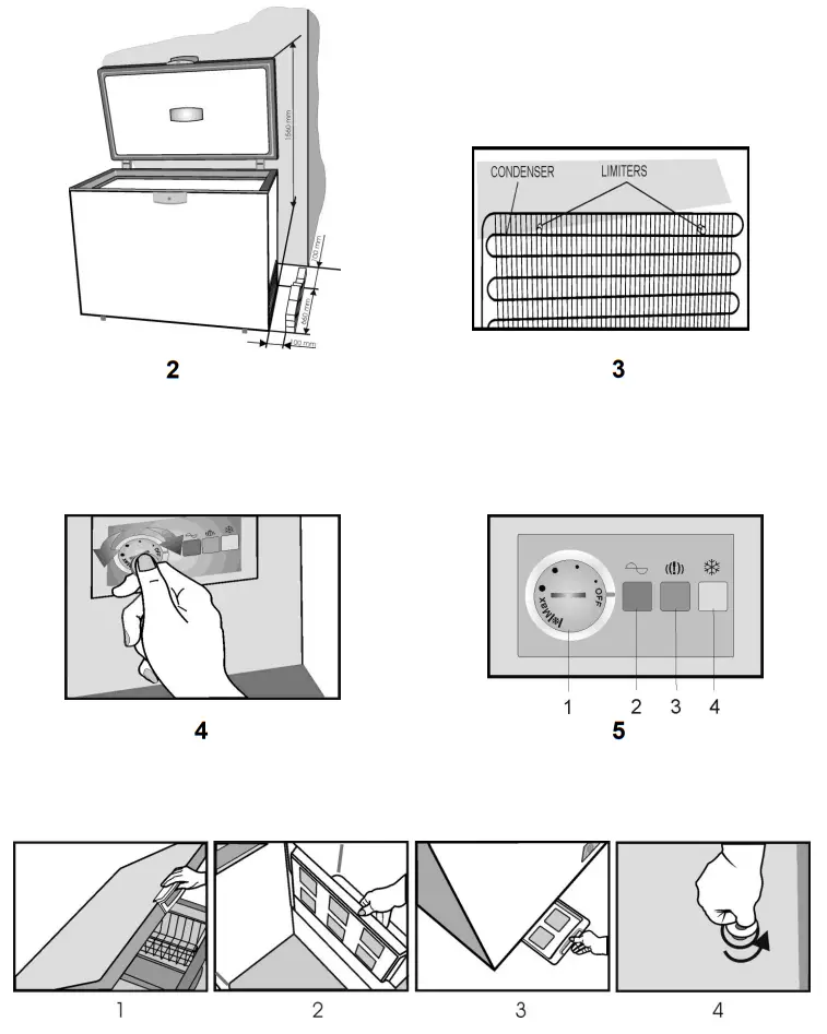beko HSM40031 Chest Freezer - Figure