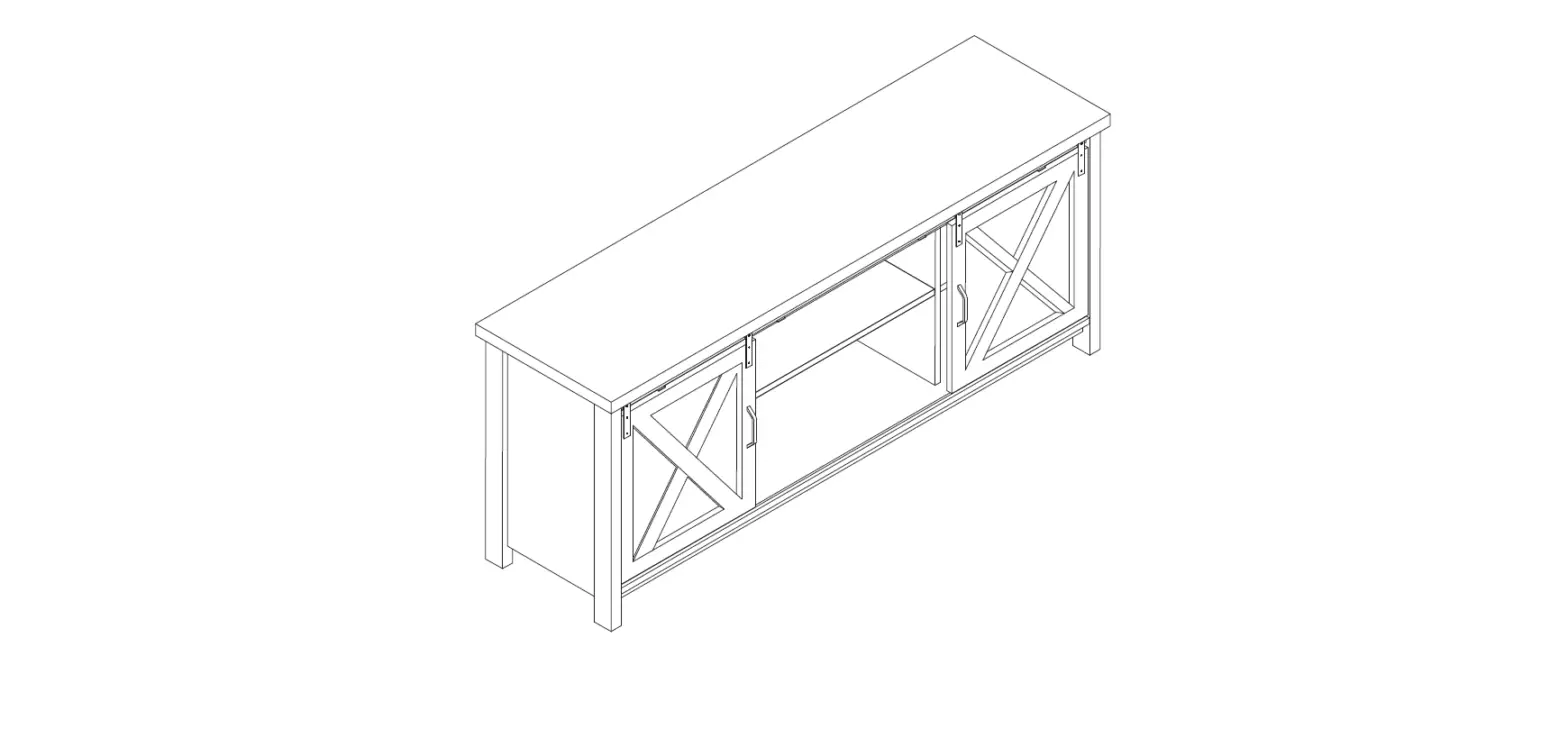 Jaxsunny Hg61a0833 Rustic Media Console Sliding Bard Door Tv Stand User Manual