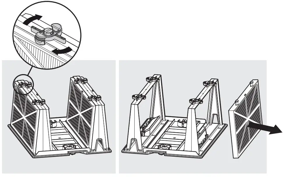 Cleaning the filter cartridges