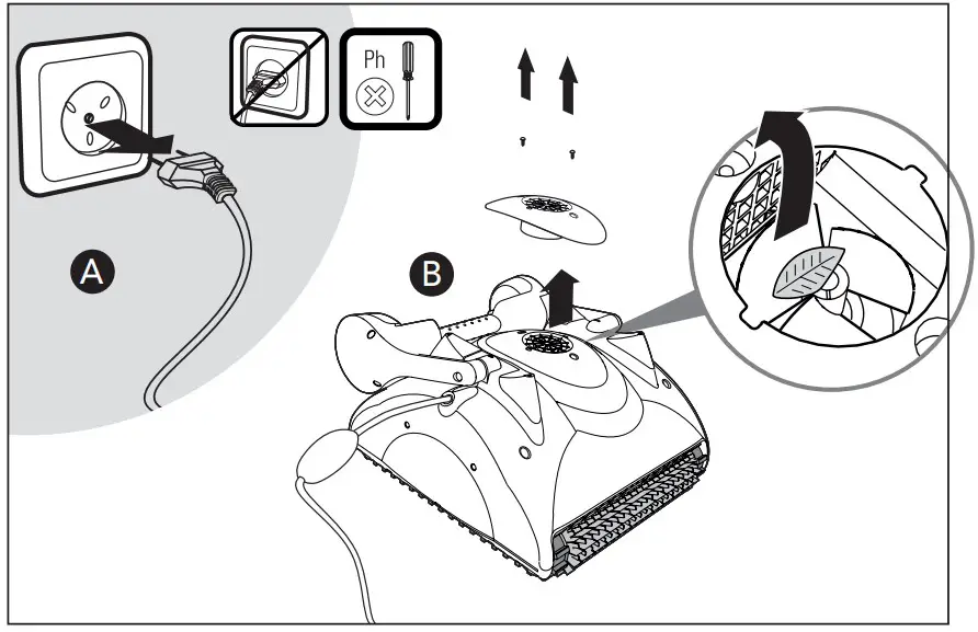 Cleaning the impeller