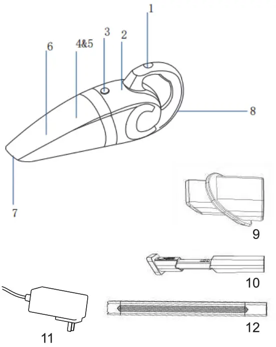 MOOSOO M4 Cordless Handheld Vacuum Cleaner - compotent