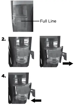 Emptying the dirt container