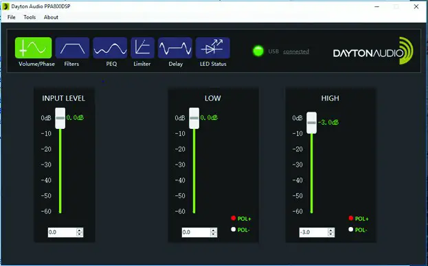 DAYTONAUDIO PPA800DSP 2 Way Plate Amplifier 80W - Connecting the PPA800DSP to the Windows Software 1