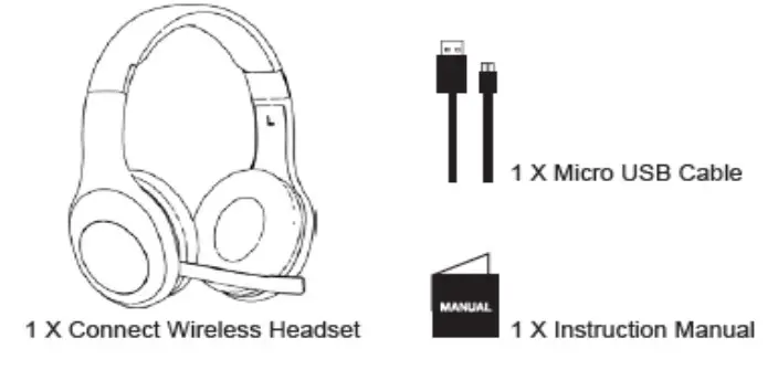 BASS JAXX HP 0489 Connect Wireless Headset - figure 1