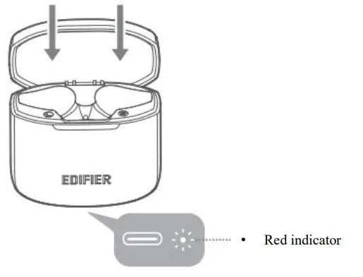 EDIFIER W200BT MINI True Wireless Earbuds Headphones - Charge the case