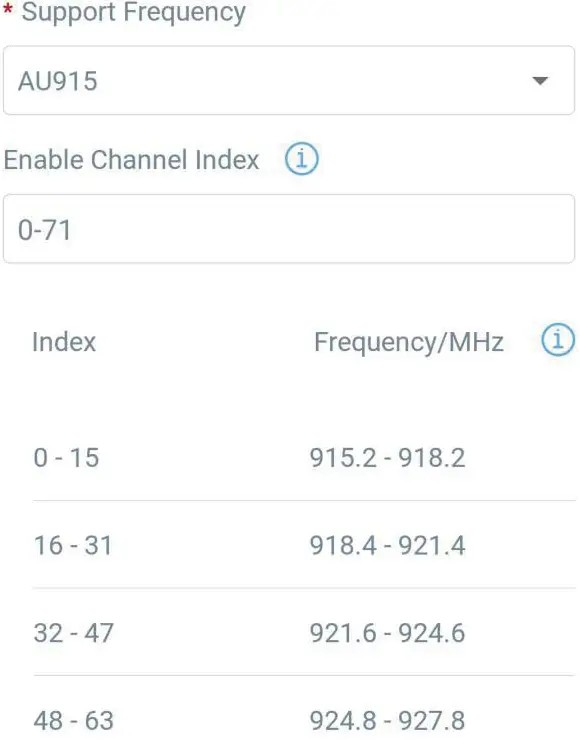 LoRaWAN Frequency Settings 02