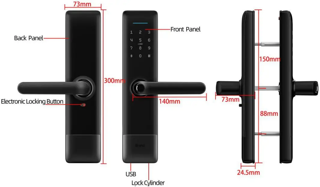 Guangzhou Weshine Electronic Technology H2 Smart Lock - Lock structure