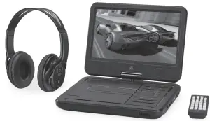 GPX PDB1077 10 1 Inch DVD Player with Wireless Headphones-