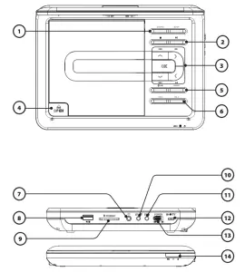 GPX PDB1077 10 1 Inch DVD Player with Wireless Headphones-Controls