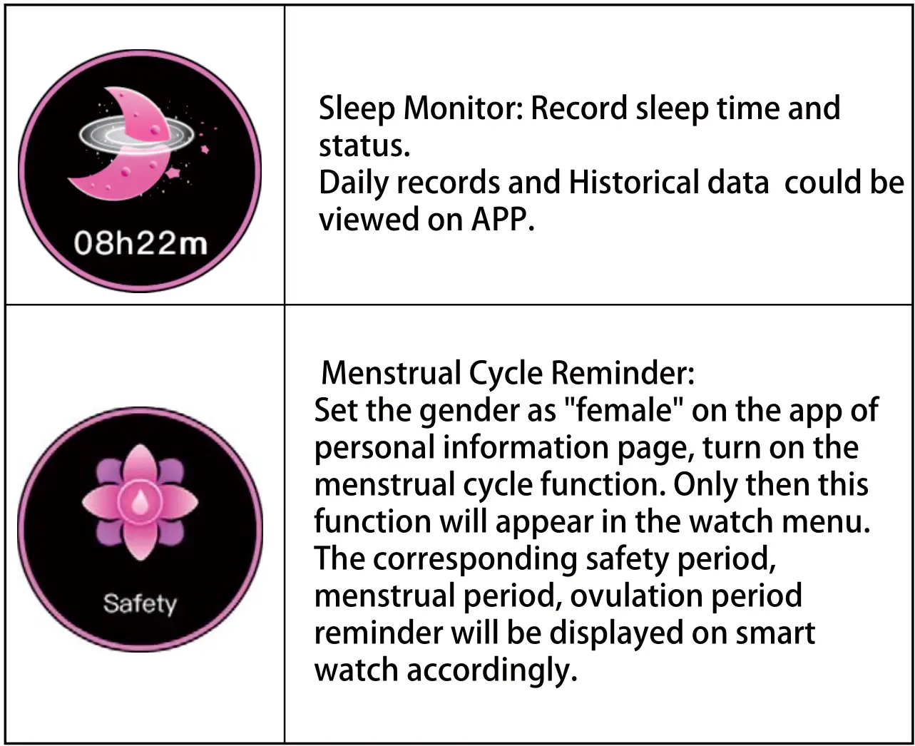 imilab W11L Smartwatch - Main Functions Shortcut Page 2