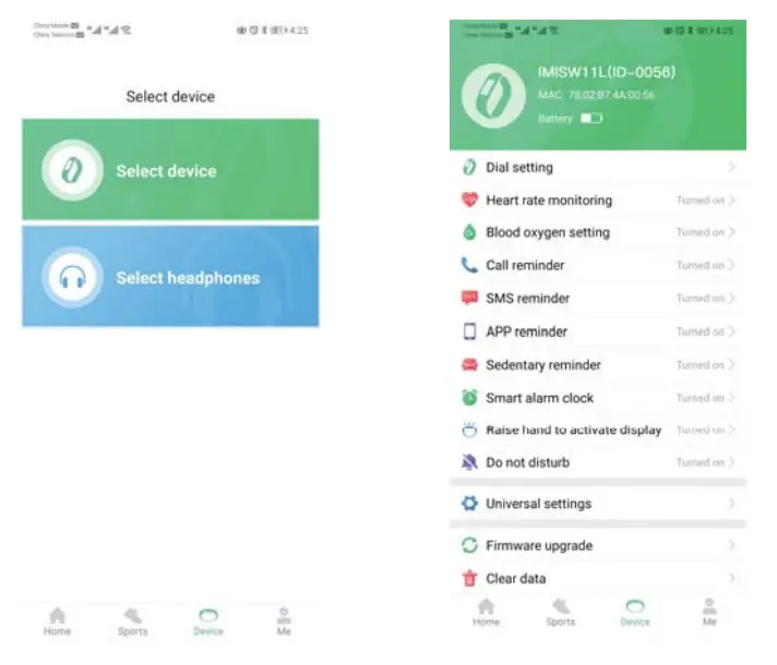 imilab W11L Smartwatch - Open the APP GloryFit