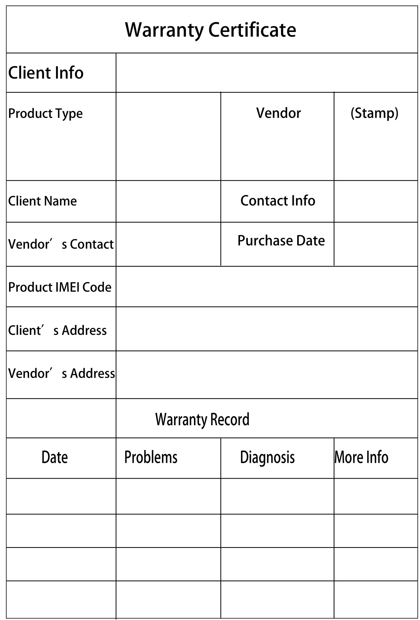 imilab W11L Smartwatch - Warranty Certificate