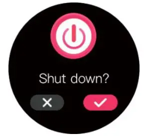 imilab W11L Smartwatch - page, long press the power button for 3s