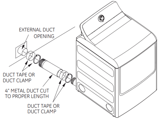 GE Appliances GTX33GASKWW Dryers - clamp