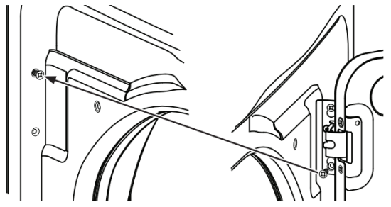GE Appliances GTX33GASKWW Dryers - hinge holes