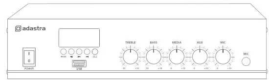 adastra DM25 Compact 100V Mixer-Amplifiers - am