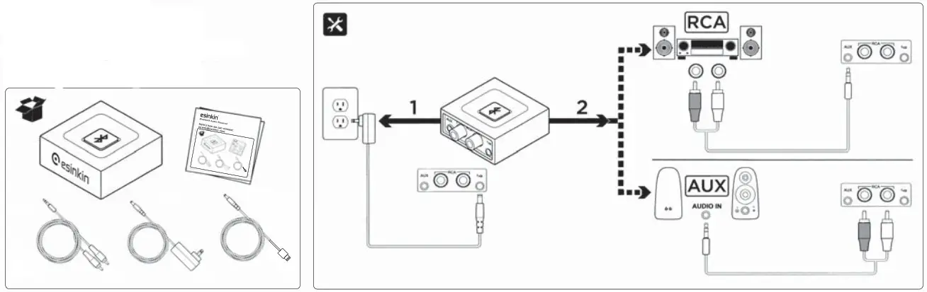 esinkin W29 Bluetooth Audio Receiver - overview 2