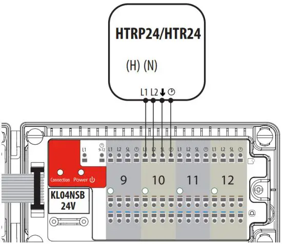 SALUS KL04NSB 24V Extension Module Wiring Centre - Thermostats connection