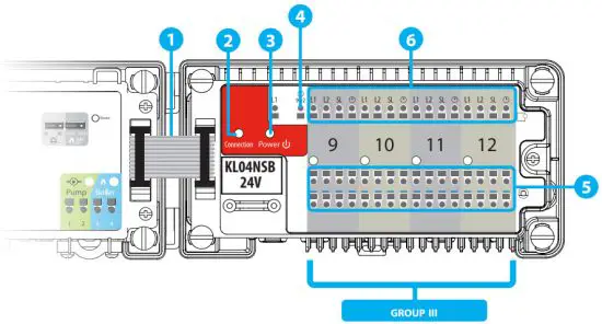 SALUS KL04NSB 24V Extension Module Wiring Centre - Wiring centre description