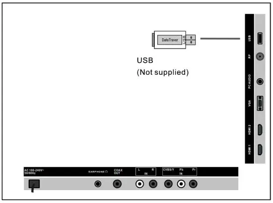 naxa NTD-2460A 24 Inch Wide Screen HD LED TV - usb