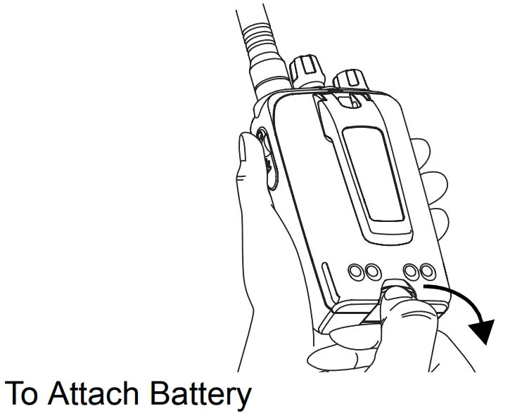 motorola Mag One BPR40 Portable Two Way Radio - Attach Battery