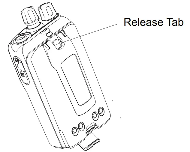 motorola Mag One BPR40 Portable Two Way Radio - Release Tab