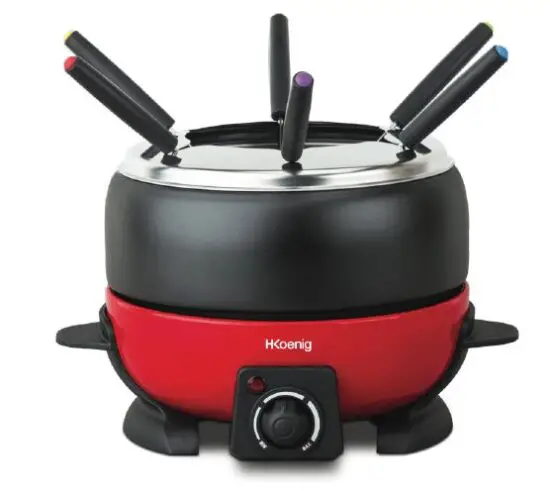 H Koenig IM ALP1800 Fondue Set
