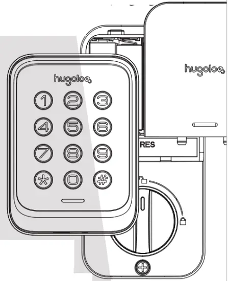 hugolog DE DOOR 16H 1162 Keyless Entry Door Lock
