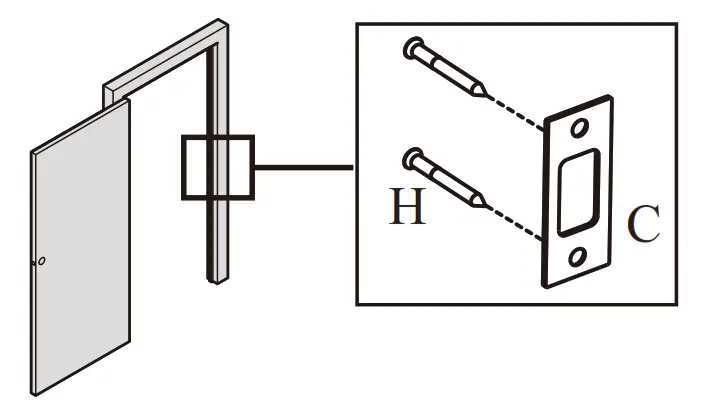 hugolog DE DOOR 16H 1162 Keyless Entry Door Lock - strike