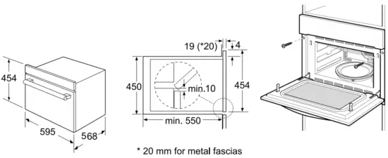 FORNO TF044E4ME SH0D Built In Combination Oven with Hot Air and Microwave - Building in