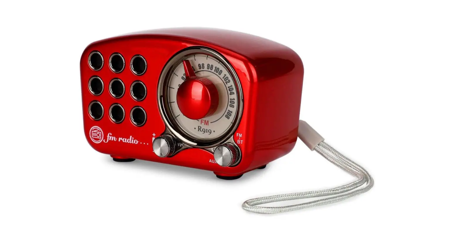 Retro Bluetooth Speaker Red Vintage Radio Old Fashioned-complete Features/owner's Guide