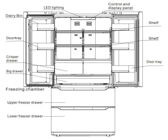 BERTAZZONI REF36FDFIXNV 36 Inch 4-Door French Door Refrigerator - figure 20