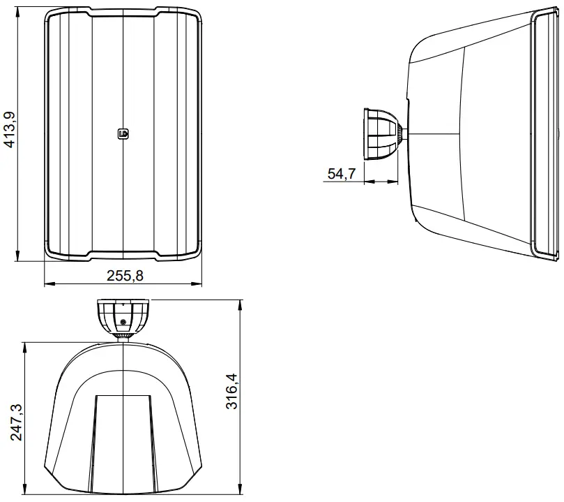 LD Systems LDDQOR3B W 2 WAY PASSIVE INDOORb OUTDOOR LOUDSPEAKER - FIG 6