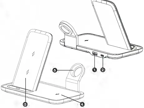 ETECH USAN1018018 3 in 1 Wireless Charging Station fig 1