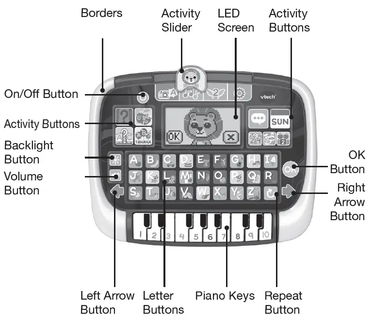 vtech 80-551700 Little Apps Light-Up Tablet fig 1