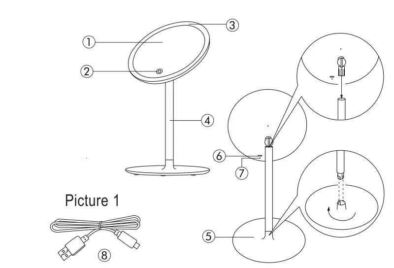 anko-43166039-White-LED-Beauty-Mirror-FIG-1