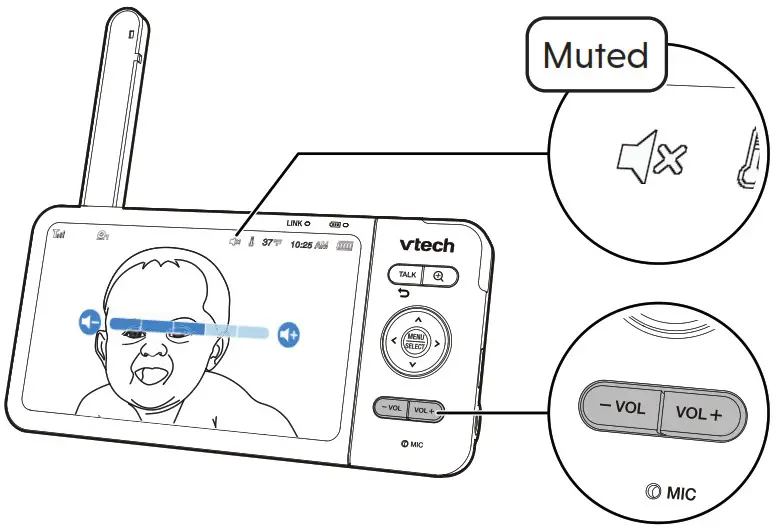 VTech VM818HD HD Video Baby Monitor - Basic operation