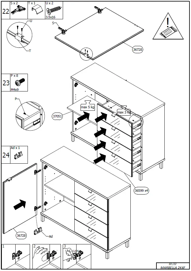 DEDEMAN-Marbella-2K4F-Wood-Sideboard-with-Oak-Drawers-fig11