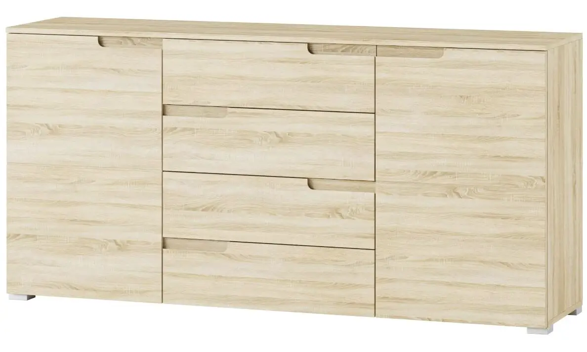 DEDEMAN-Marbella-2K4F-Wood-Sideboard-with-Oak-Drawers-image