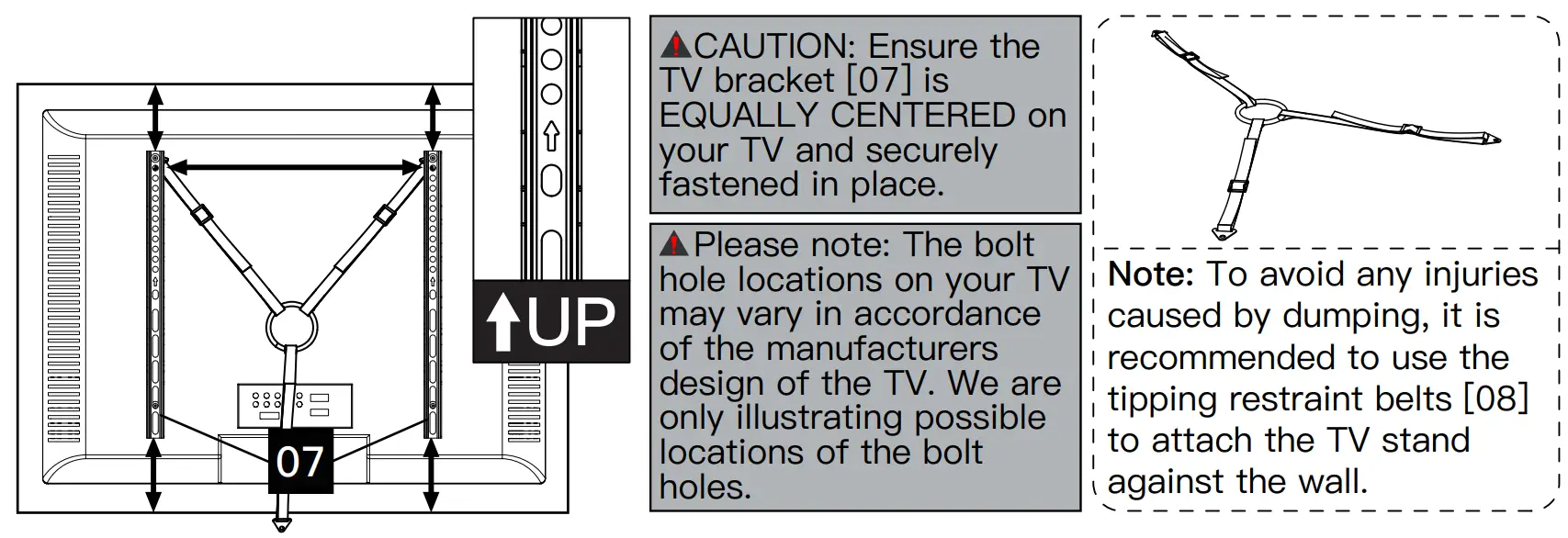 Step 4 Secure the TV Brackets to a TV